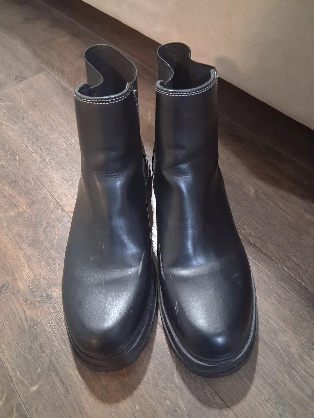 Nine West Black Chelsea Chunky Ankle Boots Size 11